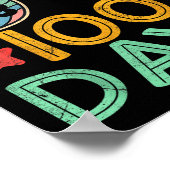 Bruh 100 Days Of School 100th Day Of School Retro  Poster (Ecke)