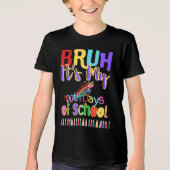 Bruh 100. Schultag Tri-Blend Shirt (Vorderseite)