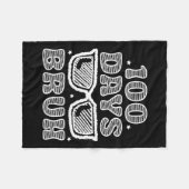 Bruh 100 Tage der Schule 100. Schultag Fleecedecke (Vorderseite (Horizontal))