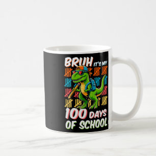 Bruh 100 Tage der Schule Kinder Dinosaurier 100. T Kaffeetasse