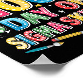Bruh 100 th Day of School Sigma Skibidi Gen Alpha Poster (Ecke)