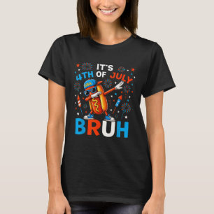 Bruh 4. Juli Jungen Kinder Hotdog Lustig Vierter J T-Shirt