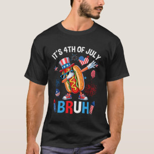 Bruh 4. Juli Jungen Kinder Hotdog Lustig Vierter T-Shirt