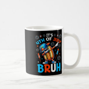 Bruh 4. Juli Jungs Kinder Hotdog Funny 4. Kaffeetasse