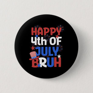 Bruh 4. Juli Teens Jungen Kinder USA-Flagge 4. Jul Button