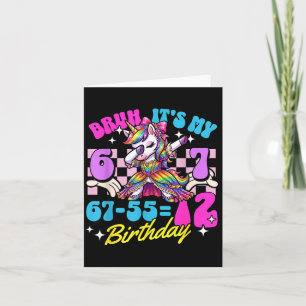 Bruh 67-5512 12. Geburtstag Einhorn Dabbing Mädche Karte