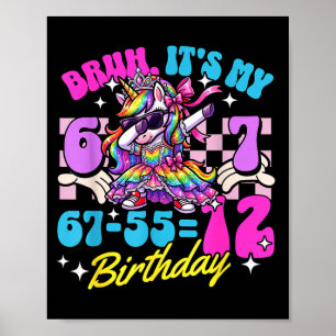 Bruh 67-5512 12. Geburtstag Prinzessin Einhorn Mäd Poster
