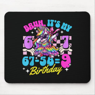 Bruh 67-589 9. Geburtstag Prinzessin Einhorn Mädch Mousepad