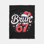 Bruh 67 Boys Christmas Pajamas Teens Boys Kids Xma Fleecedecke (Vorderseite)