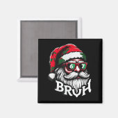 Bruh 67 Christmas Funny Six Seven Meme Santa Claus Magnet (Vorderseite/Rückseite)