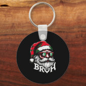 Bruh 67 Christmas Funny Six Seven Meme Santa Claus Schlüsselanhänger (Vorderseite)