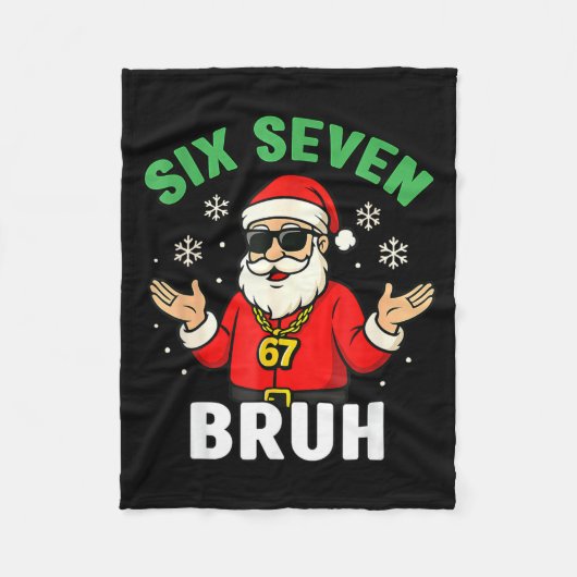 Bruh 67 Christmas Santa Six Seven 6 7 Boys Christm Fleecedecke (Vorderseite)