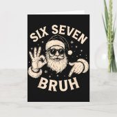 Bruh 67 Christmas Santa Six Seven 6 7 Boys Christm Karte (Vorderseite)