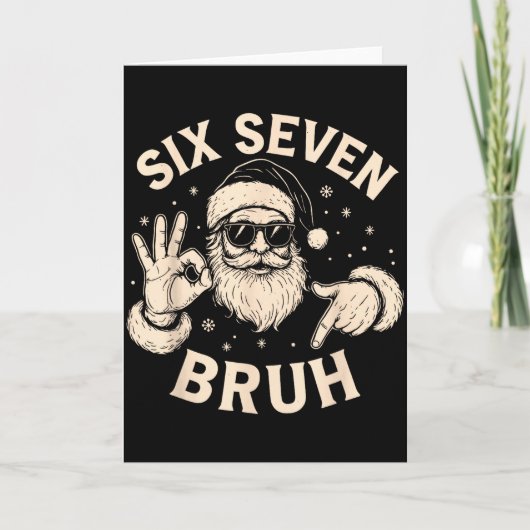 Bruh 67 Christmas Santa Six Seven 6 7 Boys Christm Karte (Vorderseite)