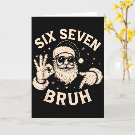 Bruh 67 Christmas Santa Six Seven 6 7 Boys Christm Karte (Gelbe Blume)
