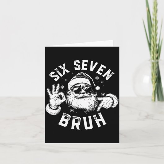 Bruh 67 Christmas Santa Six Seven 6 7 Boys Christm Karte (Vorderseite)