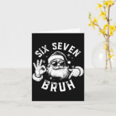 Bruh 67 Christmas Santa Six Seven 6 7 Boys Christm Karte (Gelbe Blume)