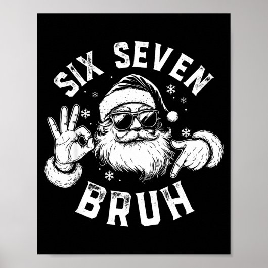Bruh 67 Christmas Santa Six Seven 6 7 Boys Christm Poster (Vorne)