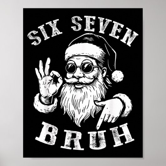 Bruh 67 Christmas Santa Six Seven 6 7 Boys Christm Poster (Vorne)