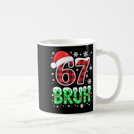 Bruh 67 Christmas Six Seven 6 7 Boys Christmas Paj Kaffeetasse (Rechts)