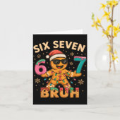 Bruh 67 Christmas Six Seven Gingerbreadman Boys 67 Karte (Gelbe Blume)