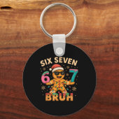 Bruh 67 Christmas Six Seven Gingerbreadman Boys 67 Schlüsselanhänger (Vorderseite)