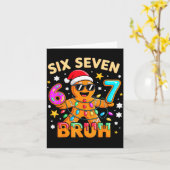 Bruh 67 Christmas Six Seven Gingerbreadman Boys 6  Karte (Gelbe Blume)