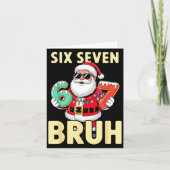 Bruh 67 Christmas Six Seven Meme Santa Boys 6 7 Ch Karte (Vorderseite)