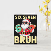 Bruh 67 Christmas Six Seven Meme Santa Boys 6 7 Ch Karte (Gelbe Blume)