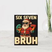 Bruh 67 Christmas Six Seven Meme Santa Boys 6 7 Ch Karte (Vorderseite)