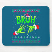 Bruh 67 Christmas Ugly Sweater Six Seven Meme 6 7  Mousepad (Vorne)