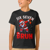 Bruh 67 Dabbing Santa Funny Meme Six Seven Christm T-Shirt (Vorderseite)