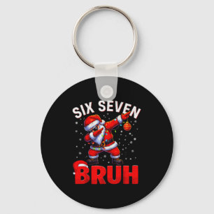 Bruh 67 Dabbing Weihnachtsmann Lustiges Meme Six S Schlüsselanhänger