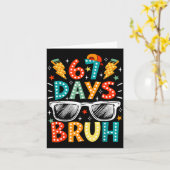 Bruh 67 Days Of School Sungles 67th Day Of School Karte (Gelbe Blume)