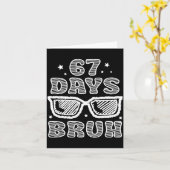 Bruh 67 Days Of School Sungles Boys Youth Kids  Karte (Gelbe Blume)