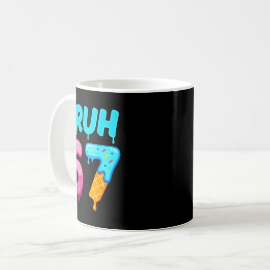Bruh 67 Drippy Ice Cream Donut Funny Essential Kaffeetasse (Vorderseite Links)