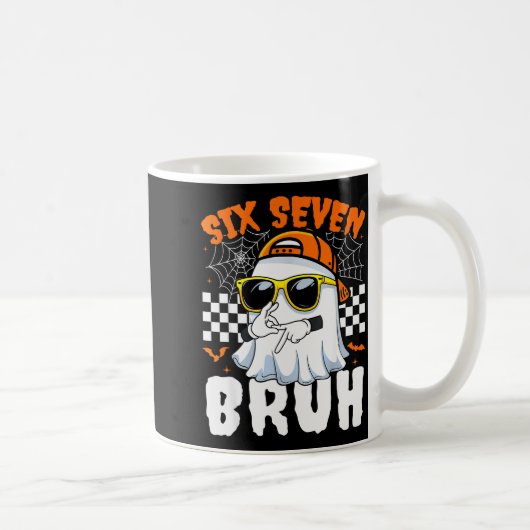 Bruh 67 Halloween Lustig Sechs Sieben Meme Brainro Kaffeetasse (Rechts)
