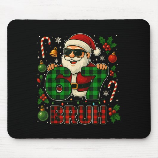 Bruh 67 Meme Funny Six Seven For Kids Men Boys Chr Mousepad (Vorne)