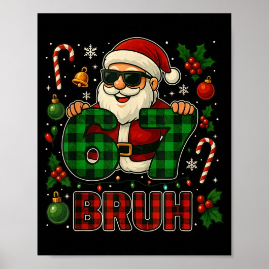 Bruh 67 Meme Funny Six Seven For Kids Men Boys Chr Poster (Vorne)