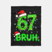Bruh 67 Meme Humor 6-7 Funny Six Seven Christmas Fleecedecke (Vorderseite)