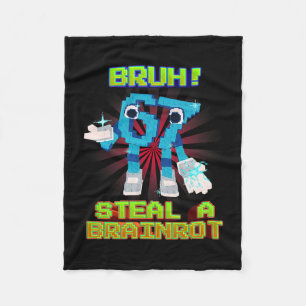 Bruh 67 Sechs Sieben 6-7 Lustiges Brainrot Meme Fü Fleecedecke