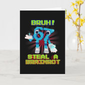 Bruh 67 Six Seven 6-7 Lustiger Brainrot-Meme für K Karte (Gelbe Blume)