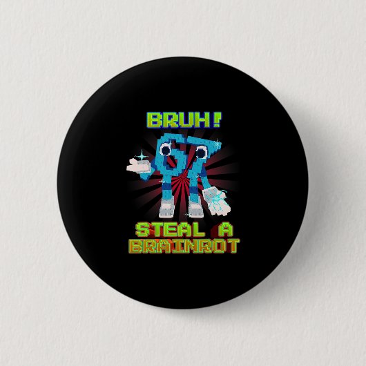Bruh 67 Six Seven 6-7 Lustiges Brainrot Meme für K Button (Vorderseite)