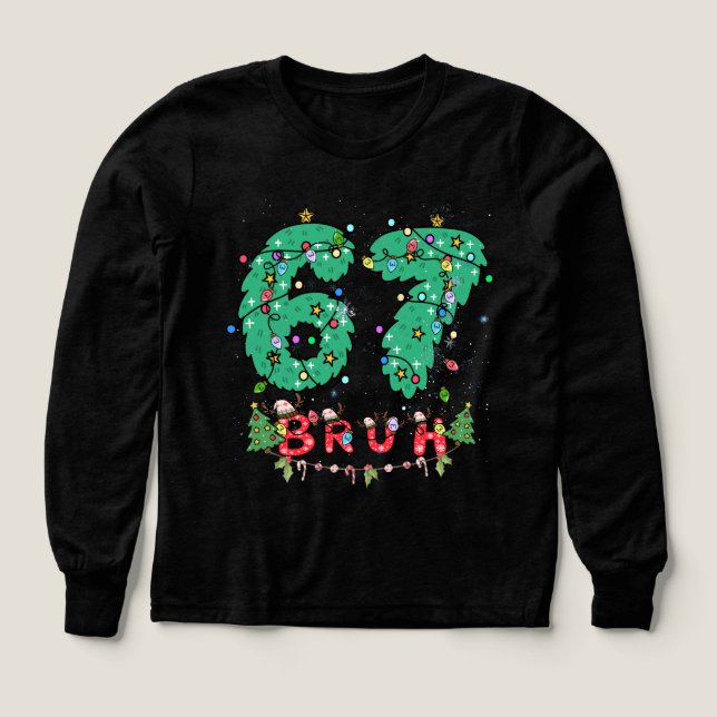 Bruh 67 Six Seven 6 7 Meme Christmas Boy and girl (Design Vorderseite)