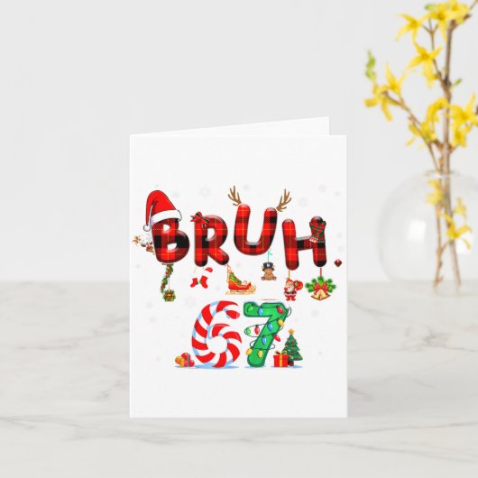 Bruh 67 Six Seven 6 7 Meme Christmas Candy Cane Li Karte (Gelbe Blume)