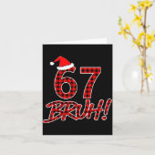 Bruh 67 Six Seven 6 7 Meme Christmas Funny Boy Gir Karte (Gelbe Blume)