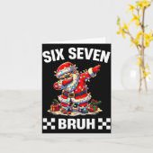 Bruh 67 Six Seven 6 7 Meme Christmas Funny Boy Gir Karte (Gelbe Blume)