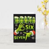 Bruh 67 Six Seven 6 7 Meme Christmas Funny Gen Alp Karte (Gelbe Blume)