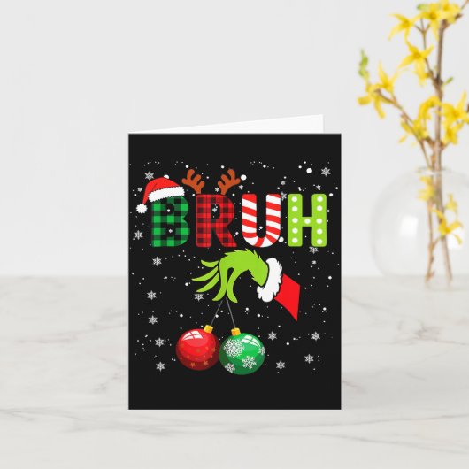 Bruh 67 Six Seven 6 7 Meme Christmas Funny Gen Alp Karte (Gelbe Blume)