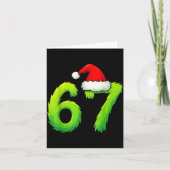 Bruh 67 Six Seven 6 7 Meme Christmas Funny  Karte (Vorderseite)
